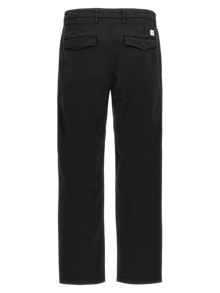 Department 5 Black Cotton Casual Pants