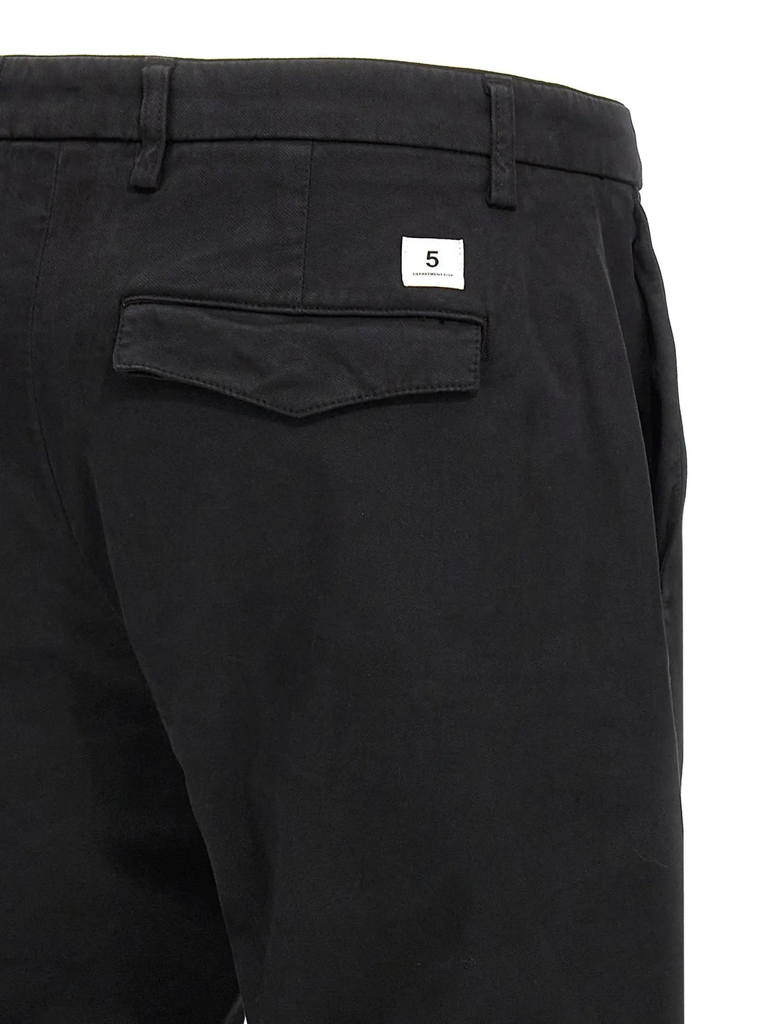 Department 5 Black Cotton Casual Pants
