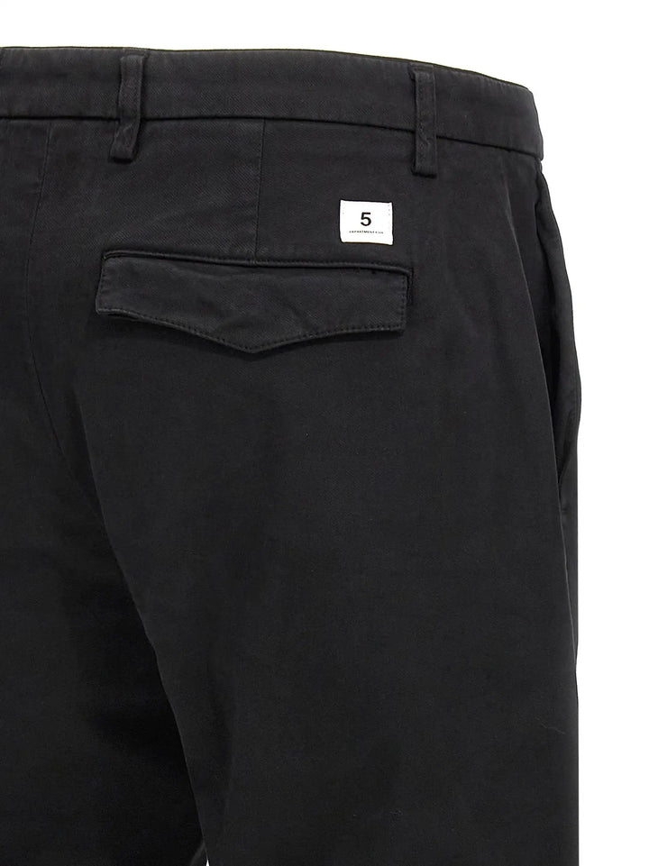 Department 5 Black Cotton Casual Pants