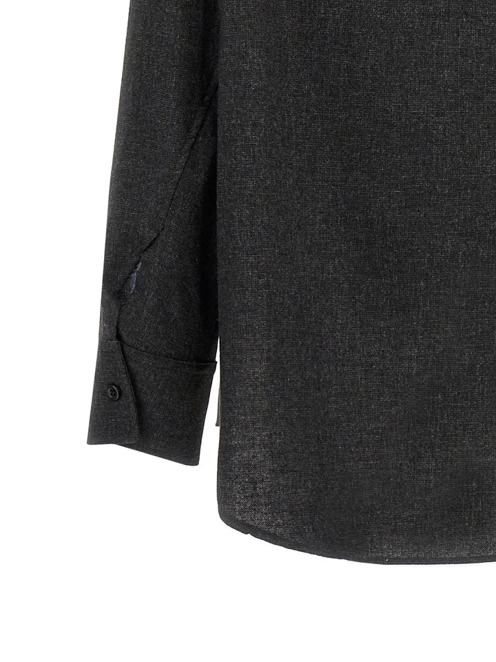 The Andamane Gray Wool Blouse