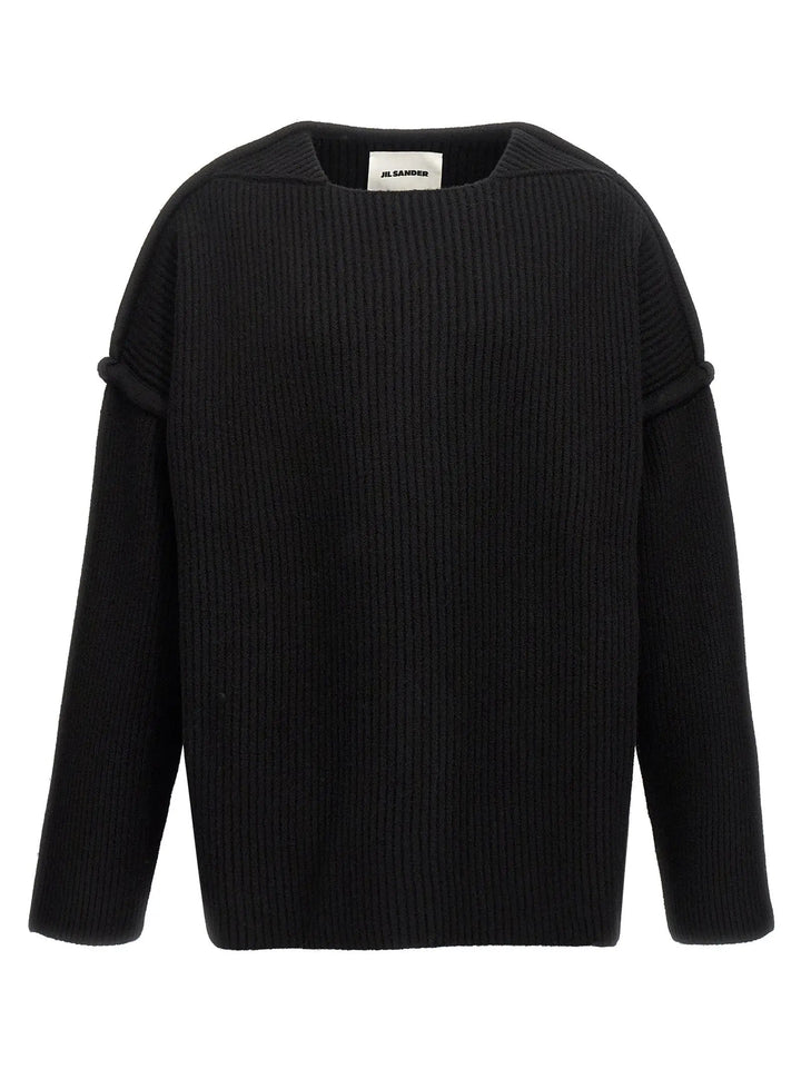 Jil Sander Black Wool Cardigan