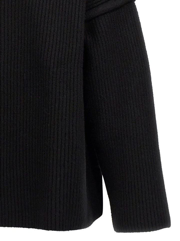 Jil Sander Black Wool Cardigan