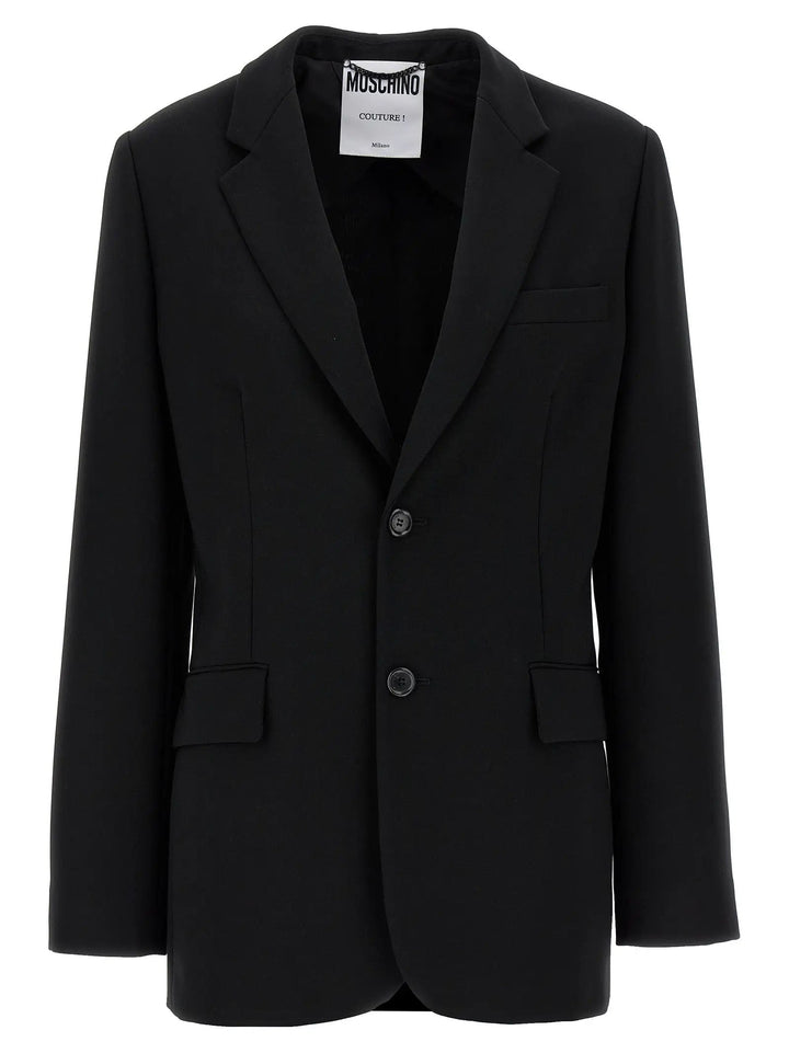 Moschino Black Polyester Blazer