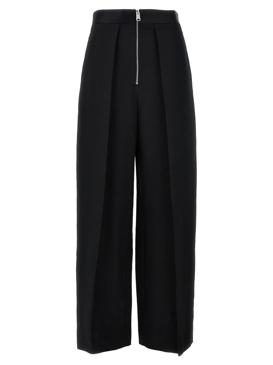 Khaite Black Viscose Casual Pants