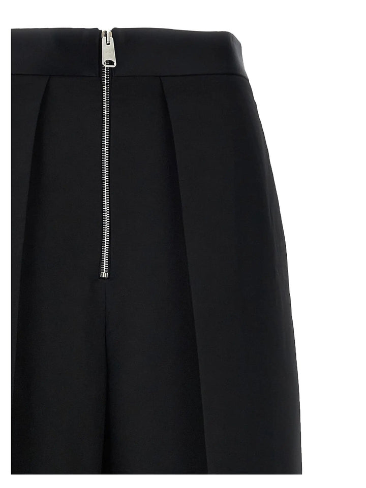 Khaite Black Viscose Casual Pants