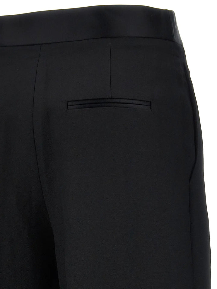 Khaite Black Viscose Casual Pants