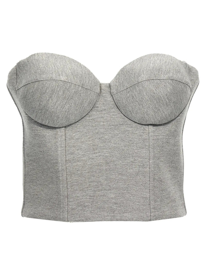 Giuseppe Di Morabito Gray Viscose Sleeveles T-Shirt