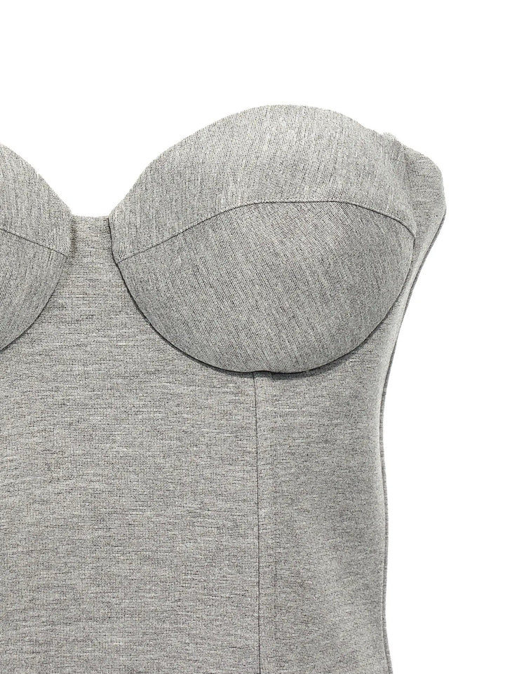 Giuseppe Di Morabito Gray Viscose Sleeveles T-Shirt