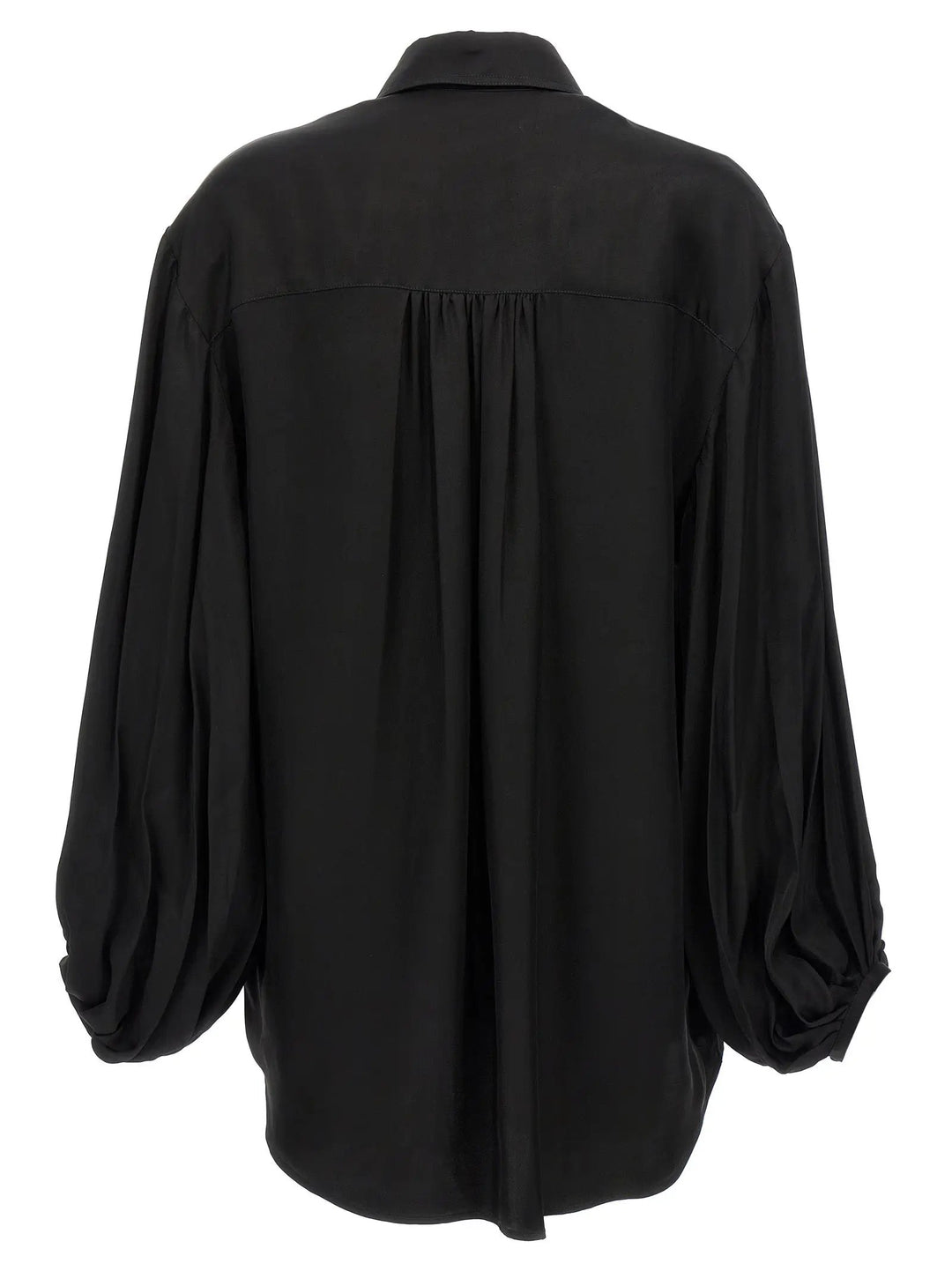 Khaite Black Cupro Blouse