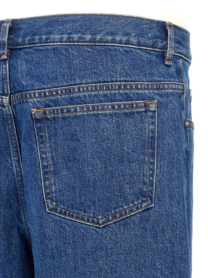 A.P.C. Blue Cotton Straight-Leg Jeans