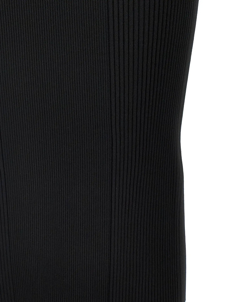 Alexander McQueen Black Viscose Midi Dress