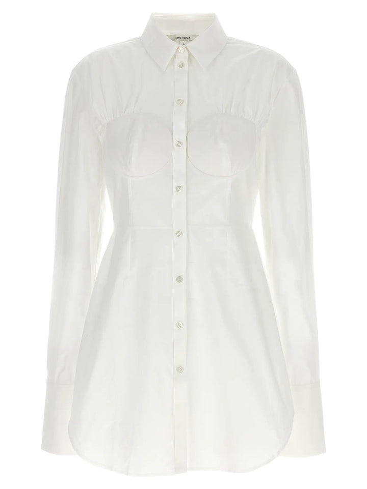 Nensi Dojaka White Cotton Blouse