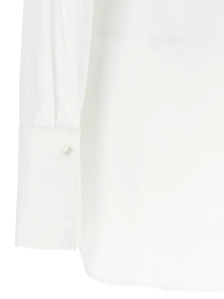 Nensi Dojaka White Cotton Blouse