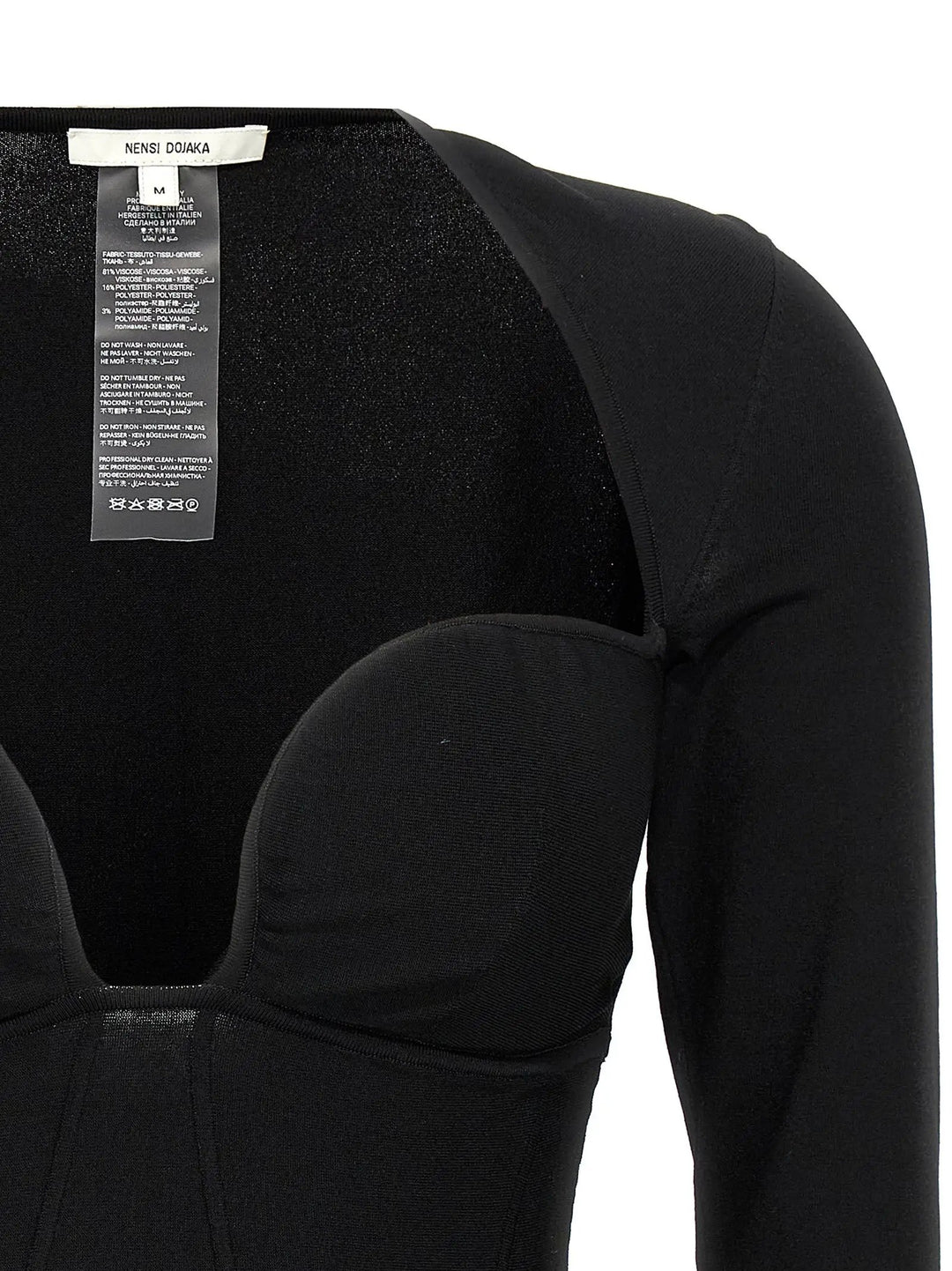 Nensi Dojaka Black Viscose Tank Tops