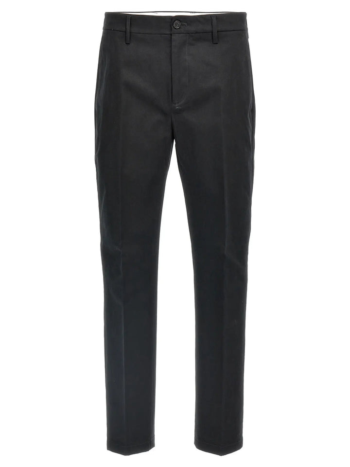 Department 5 Black Cotton Casual Pants