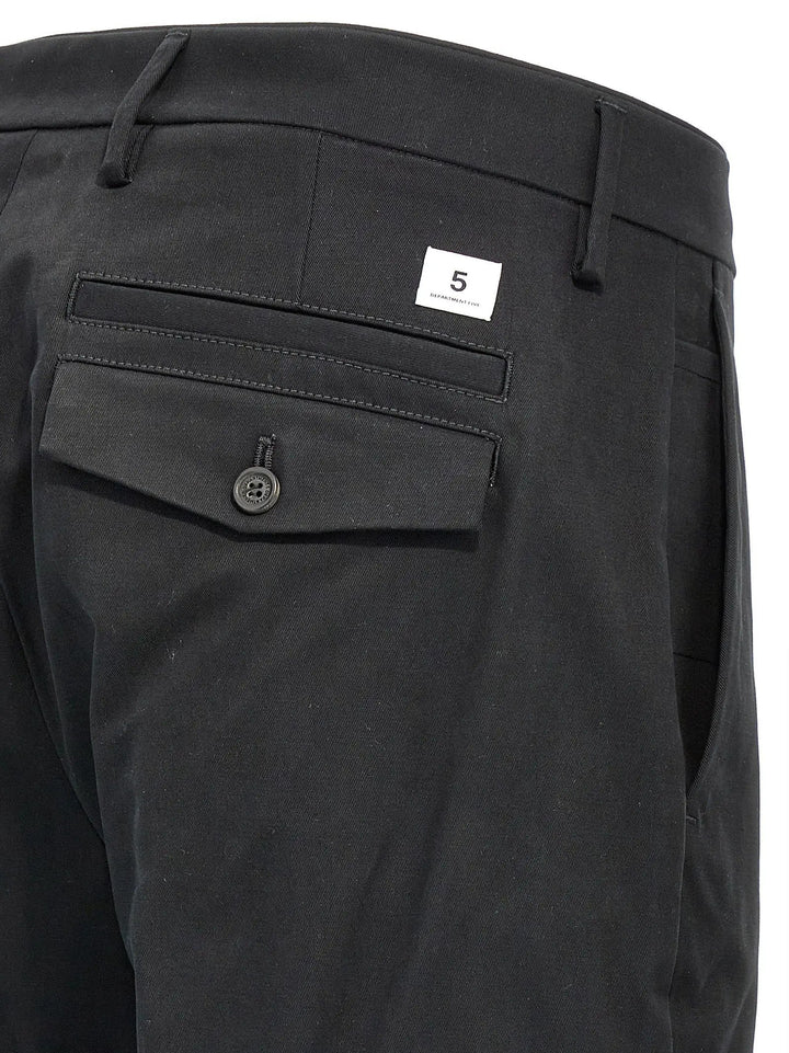 Department 5 Black Cotton Casual Pants