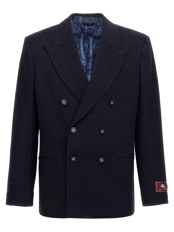 Etro Blue Cashmere Blazer