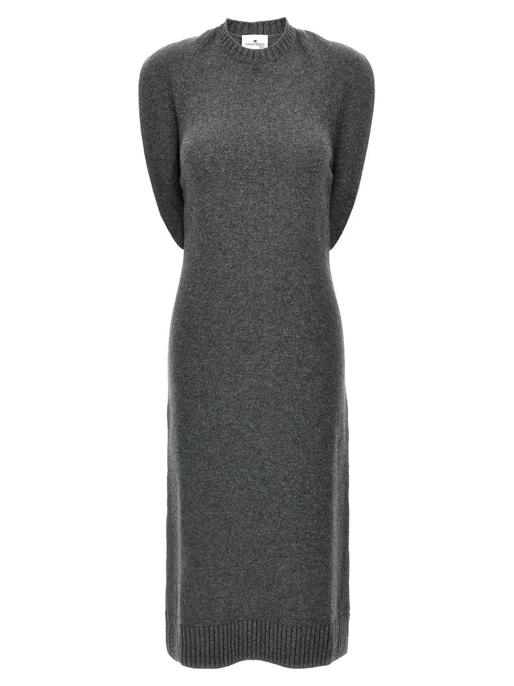 Courrèges Gray Wool Midi Dress
