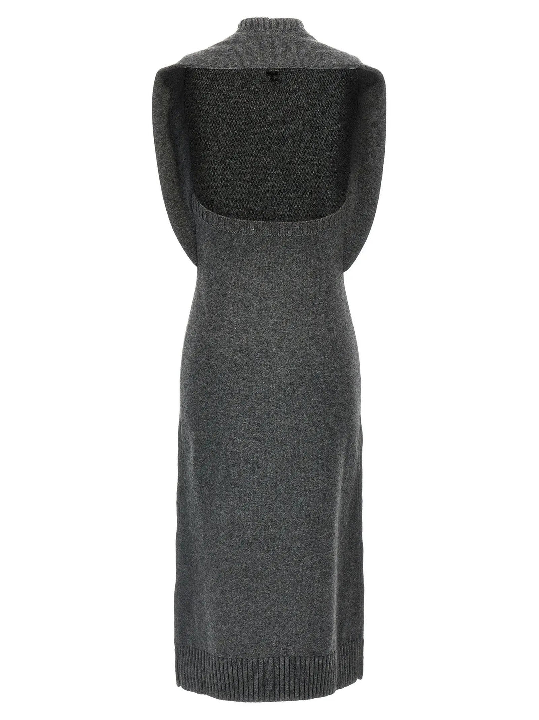 Courrèges Gray Wool Midi Dress