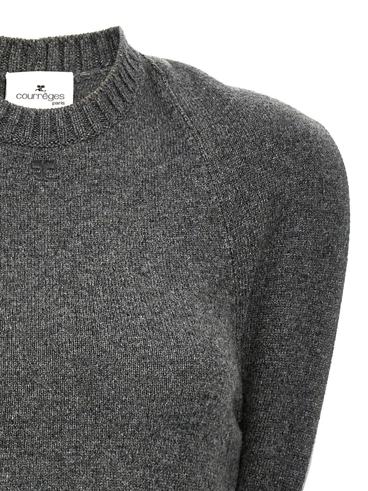 Courrèges Gray Wool Midi Dress