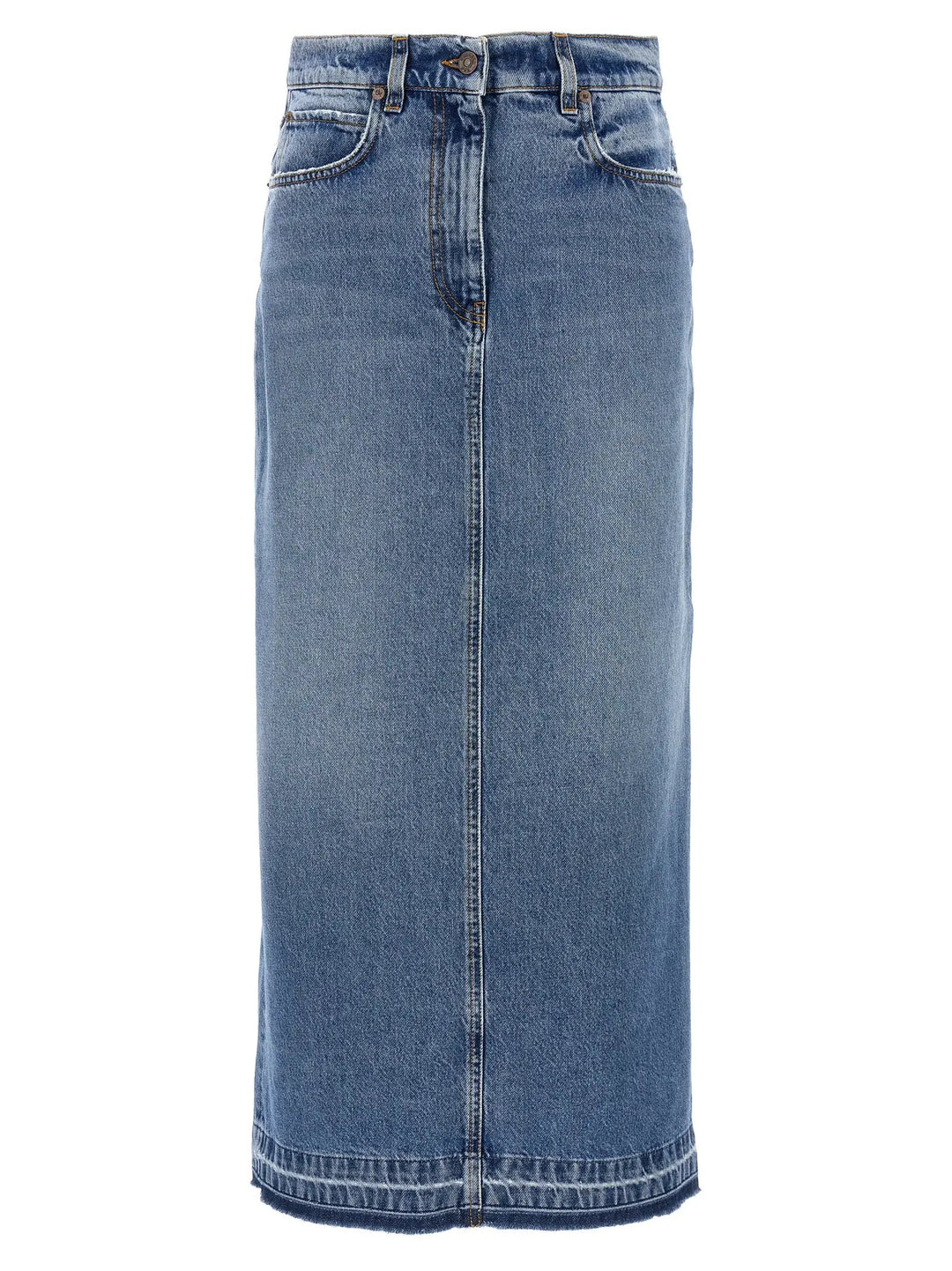 Fortela Blue Cotton Mini Skirt