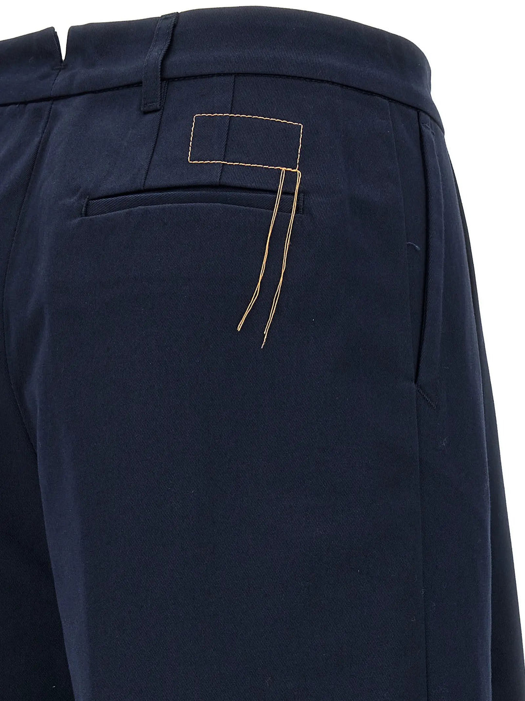 Fortela Blue Cotton Casual Pants