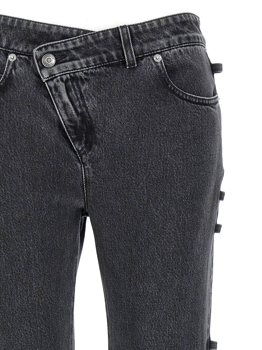 Alexander McQueen Black Cotton Flared Jeans