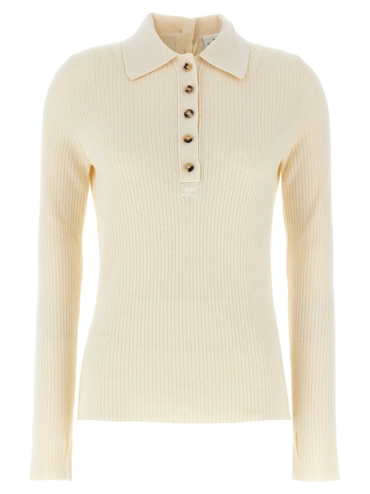 Courrèges White Cotton Cardigan