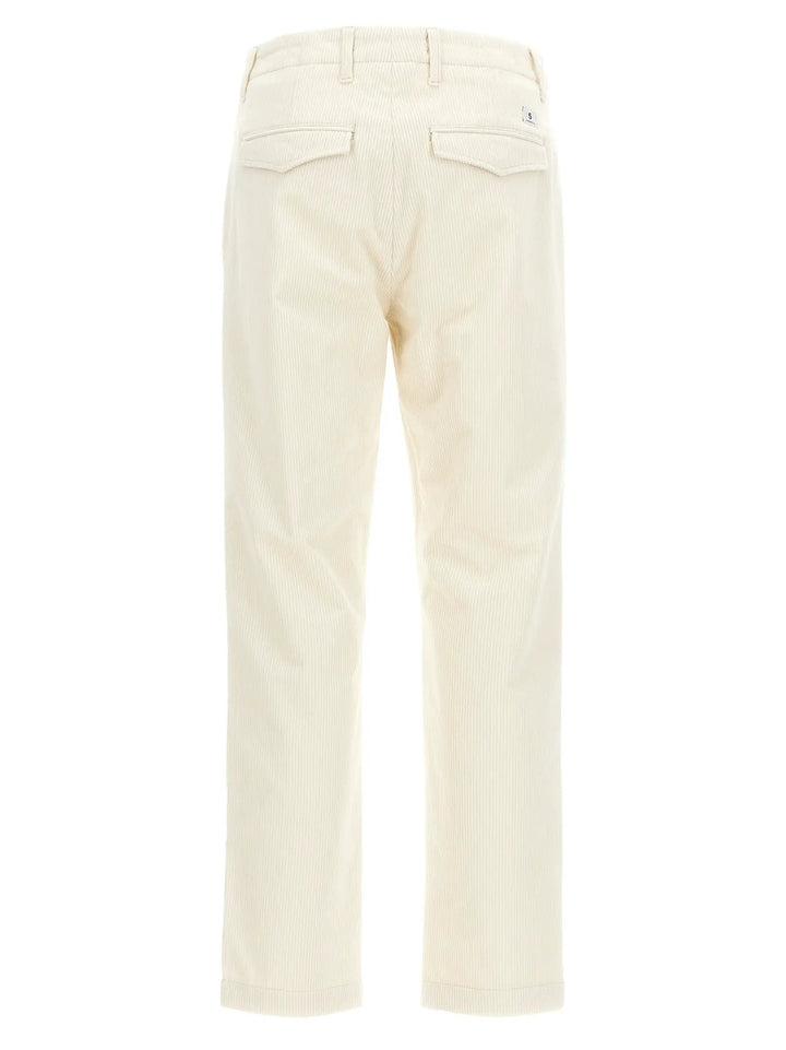 Department 5 White Cotton Casual Pants