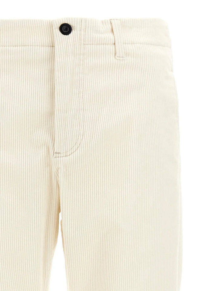 Department 5 White Cotton Casual Pants