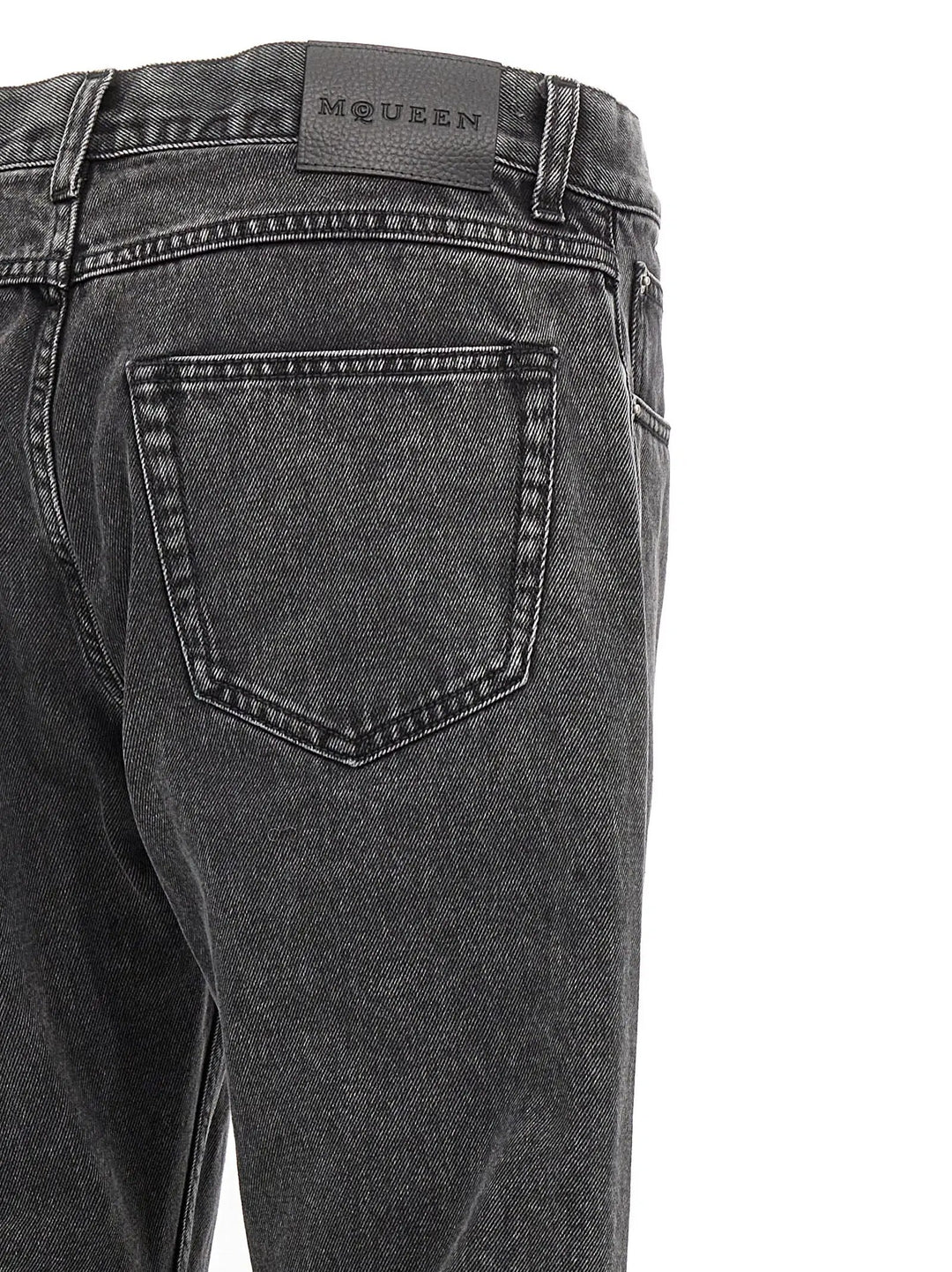 Alexander McQueen Sample Sale | Alexander McQueen Black Cotton Straight-Leg Jeans - | Designer outlet
