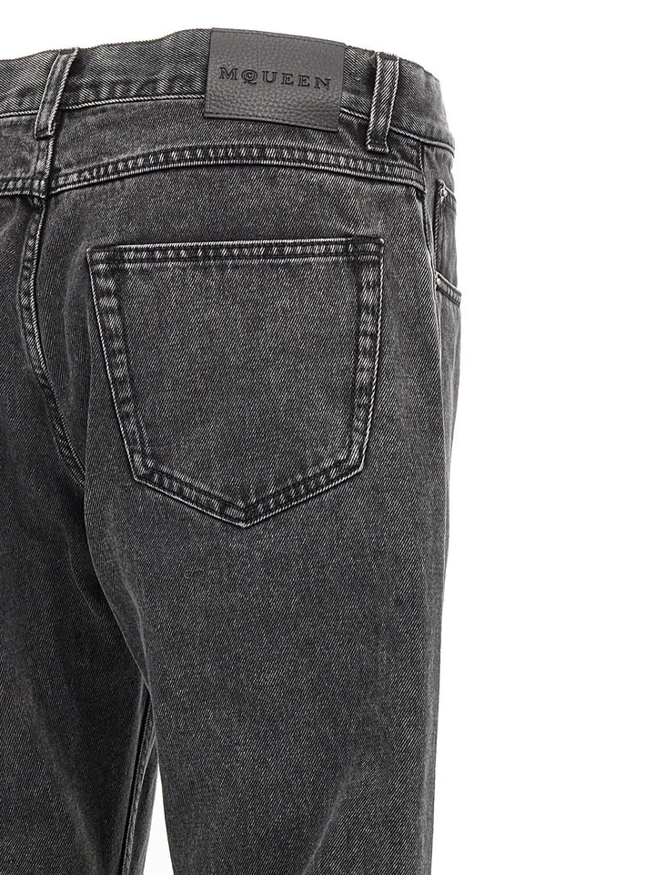 Alexander McQueen Sample Sale | Alexander McQueen Black Cotton Straight-Leg Jeans - | Designer outlet