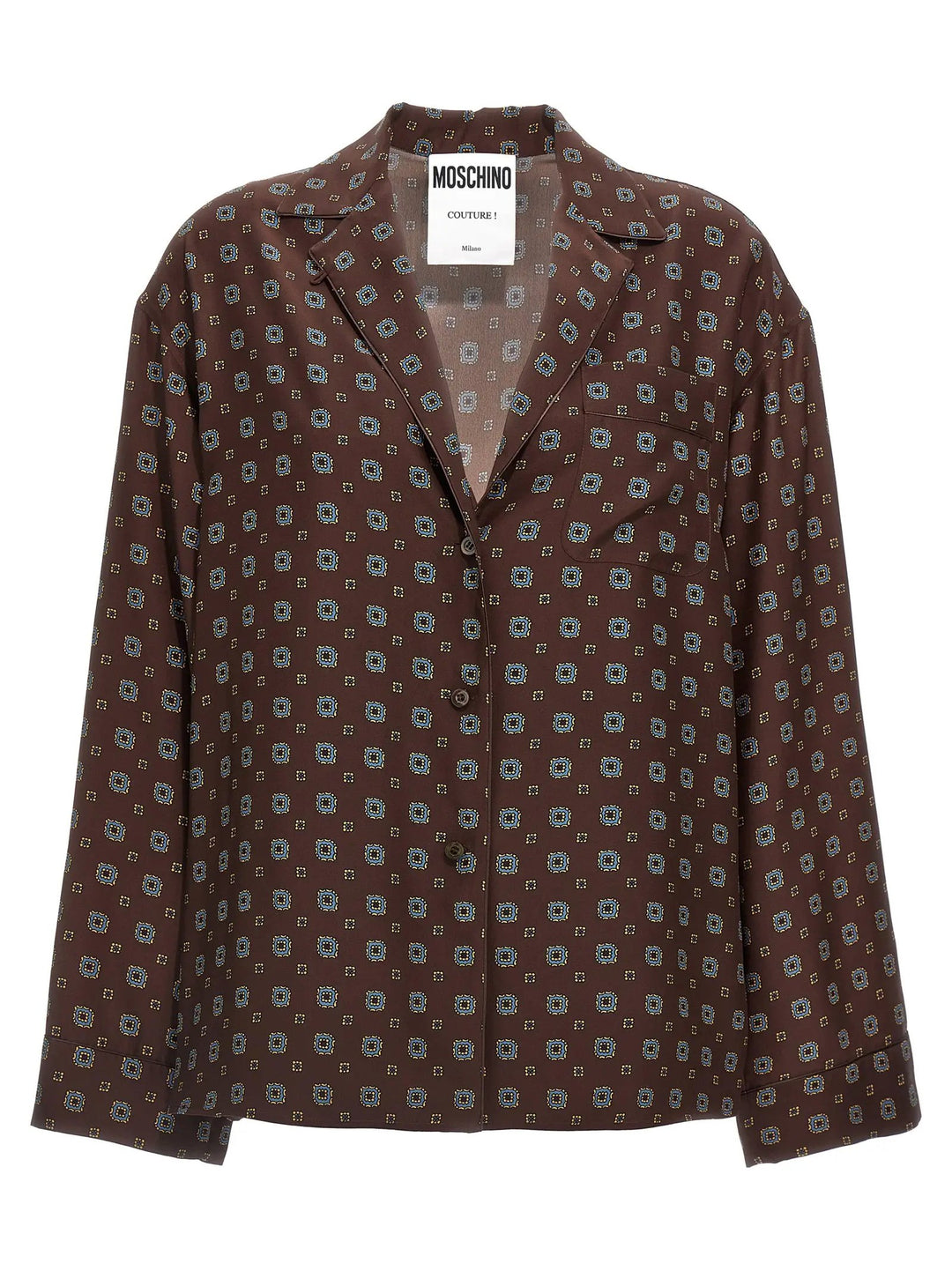 Moschino Brown Silk Blouse