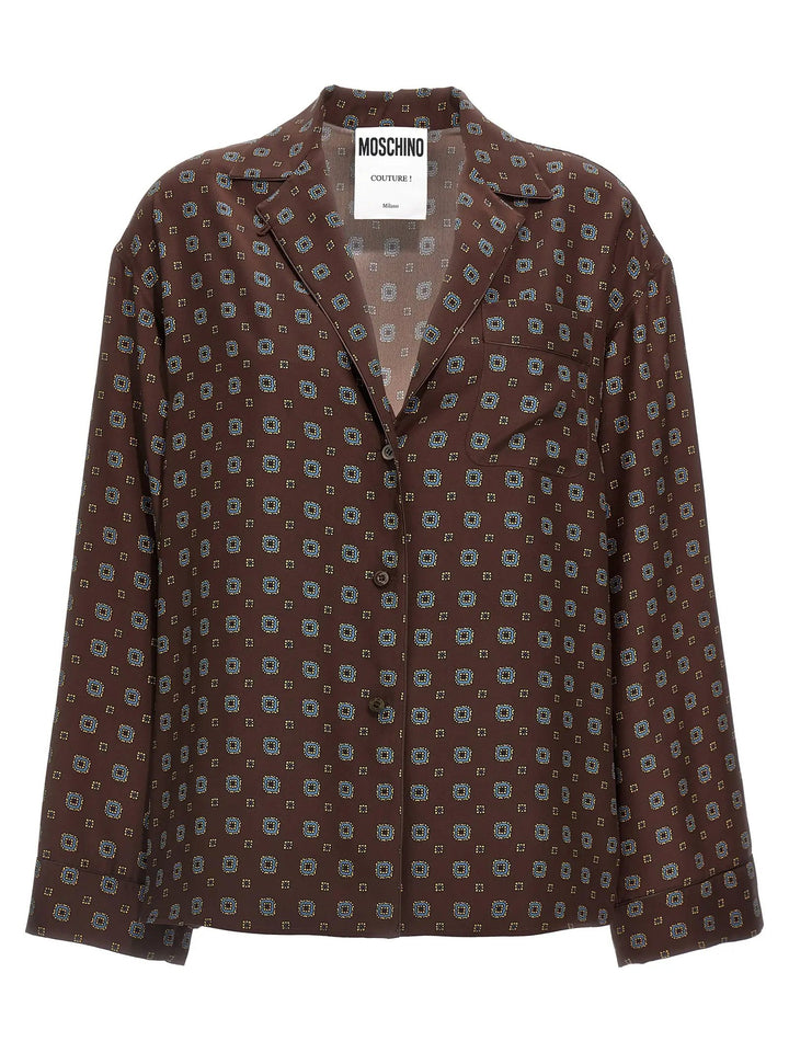 Moschino Brown Silk Blouse
