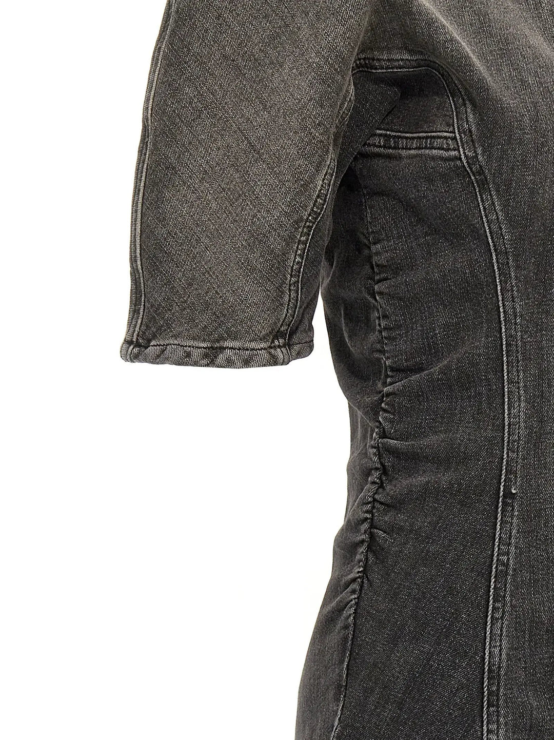 Ganni Black Cotton Short Dress