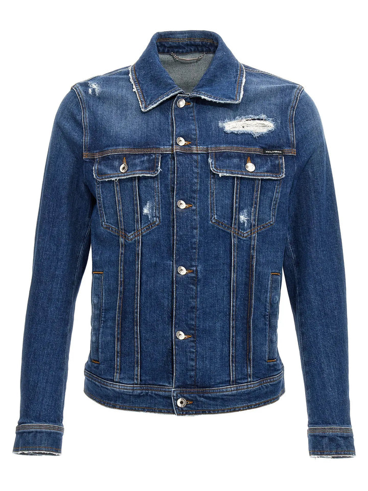 Dolce &amp; Gabbana Blue Cotton Denim Jacket