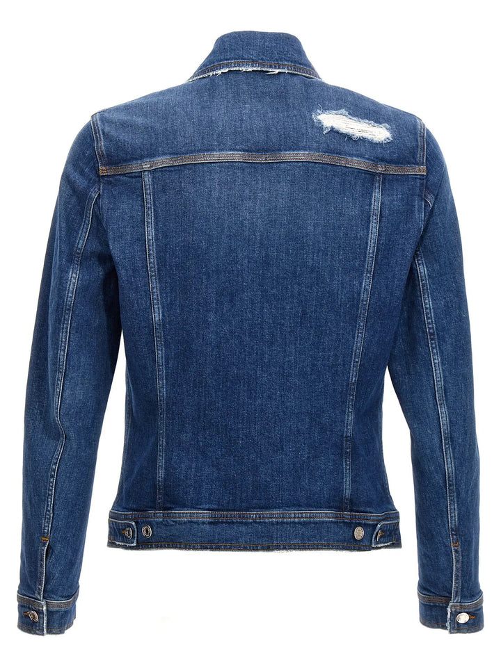 Dolce &amp; Gabbana Blue Cotton Denim Jacket