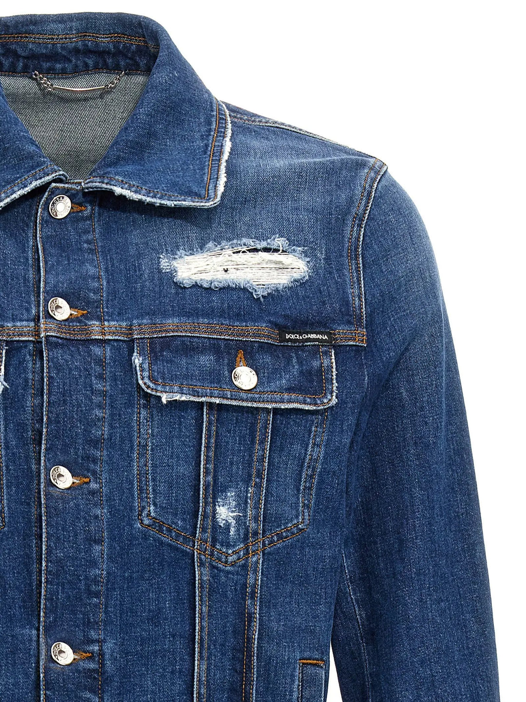 Dolce &amp; Gabbana Blue Cotton Denim Jacket