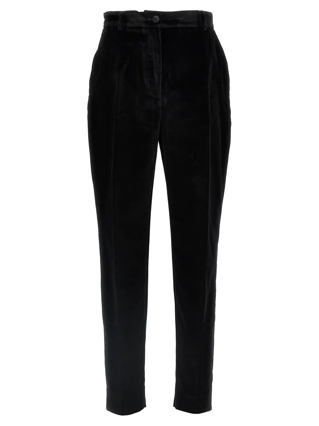 Dolce &amp; Gabbana Black Cotton Dress Pants