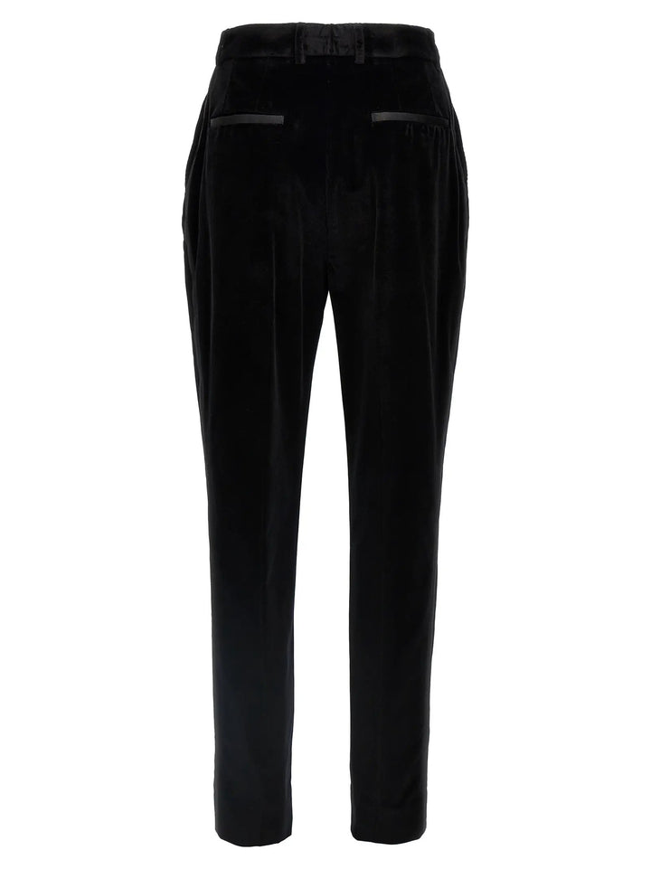 Dolce &amp; Gabbana Black Cotton Dress Pants