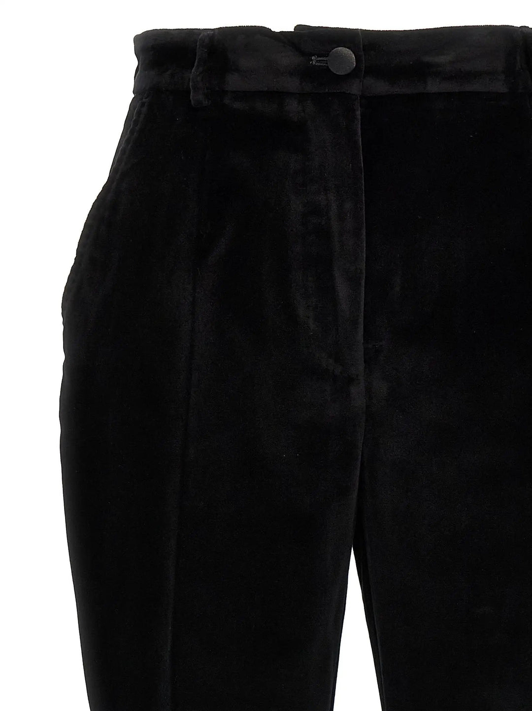 Dolce &amp; Gabbana Black Cotton Dress Pants