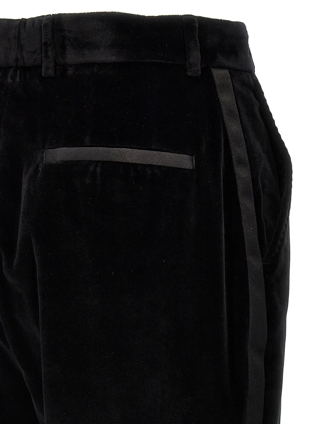 Dolce &amp; Gabbana Black Cotton Dress Pants
