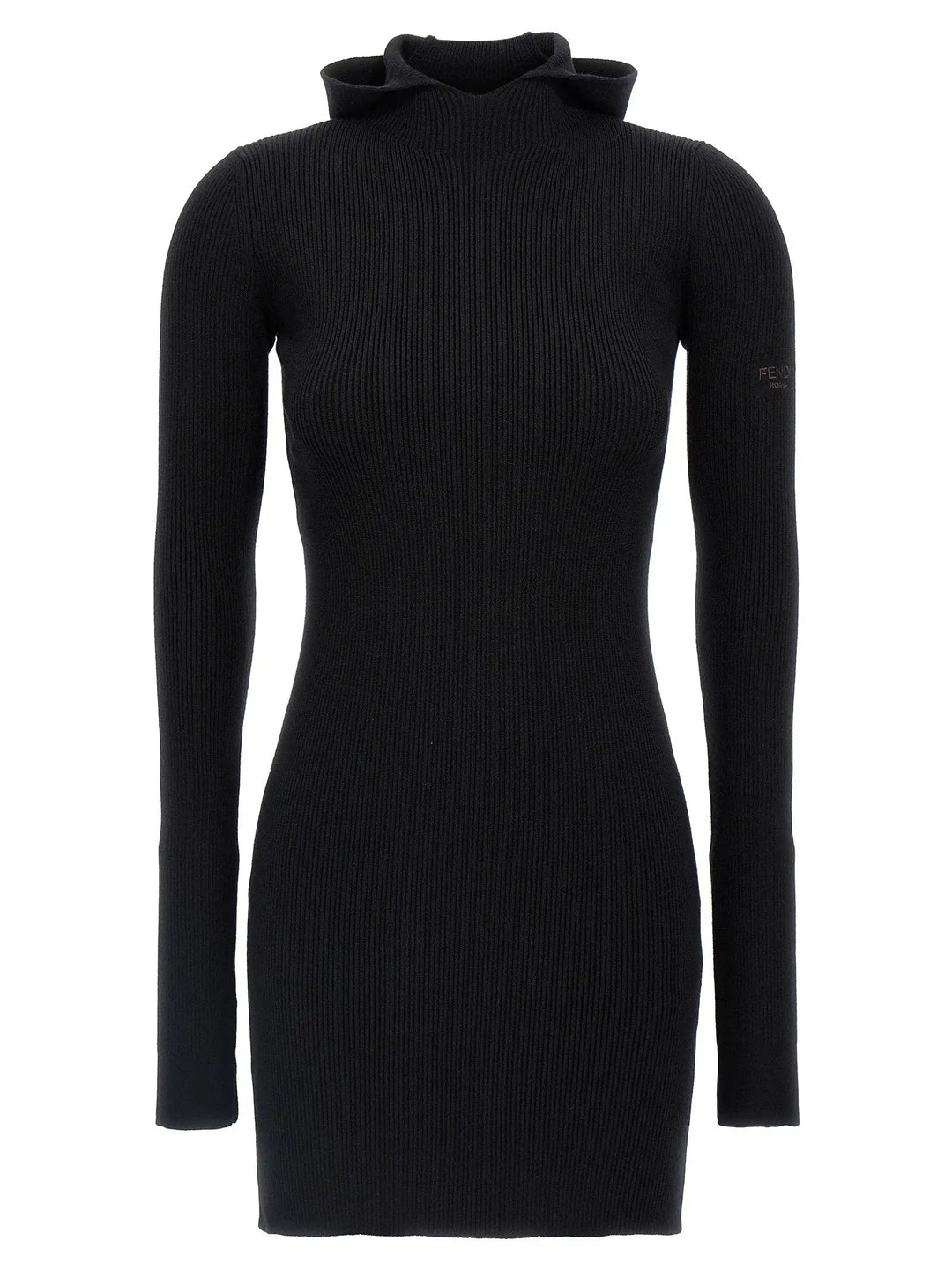 Fendi Black Wool Short Dress