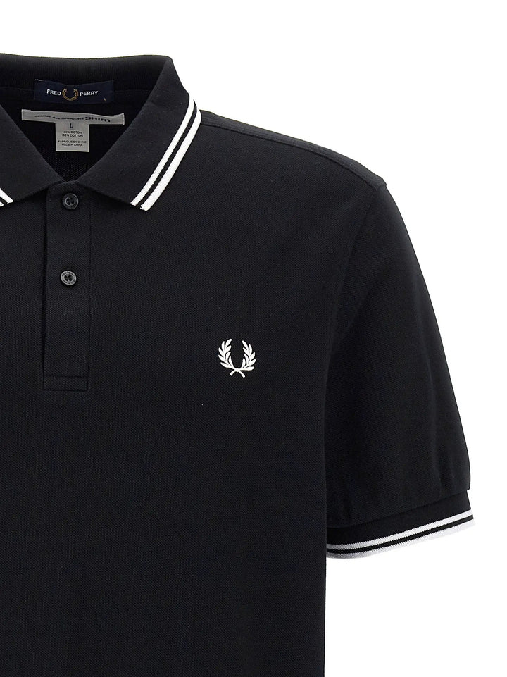 Comme Des Garçons Bicolor Cotton Polo Shirt