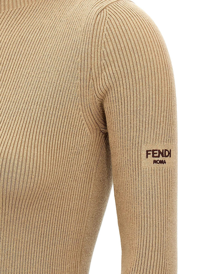 Fendi Beige Wool Short Dress