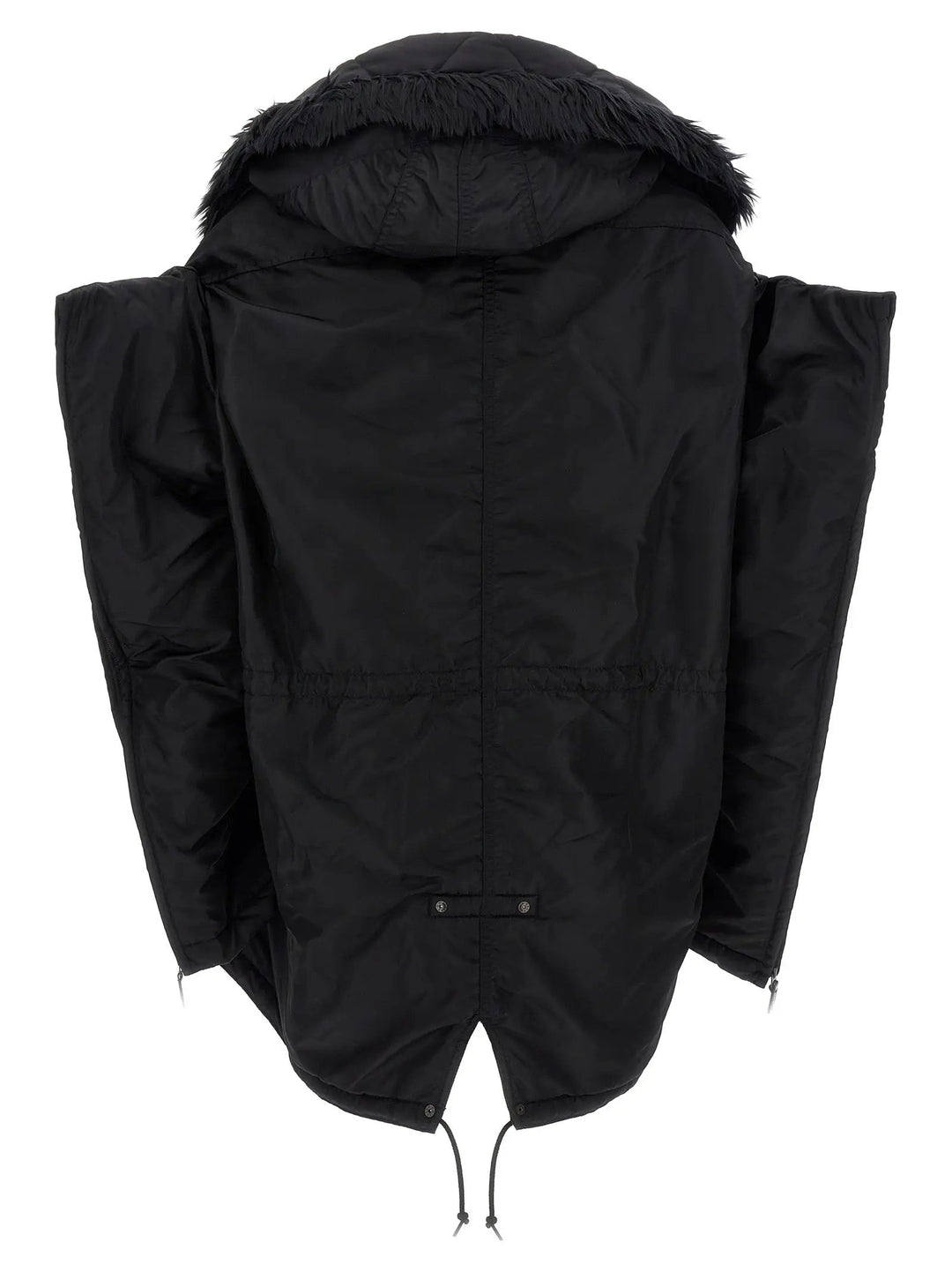 Junya Watanabe Black Nylon Full-Length Jacket