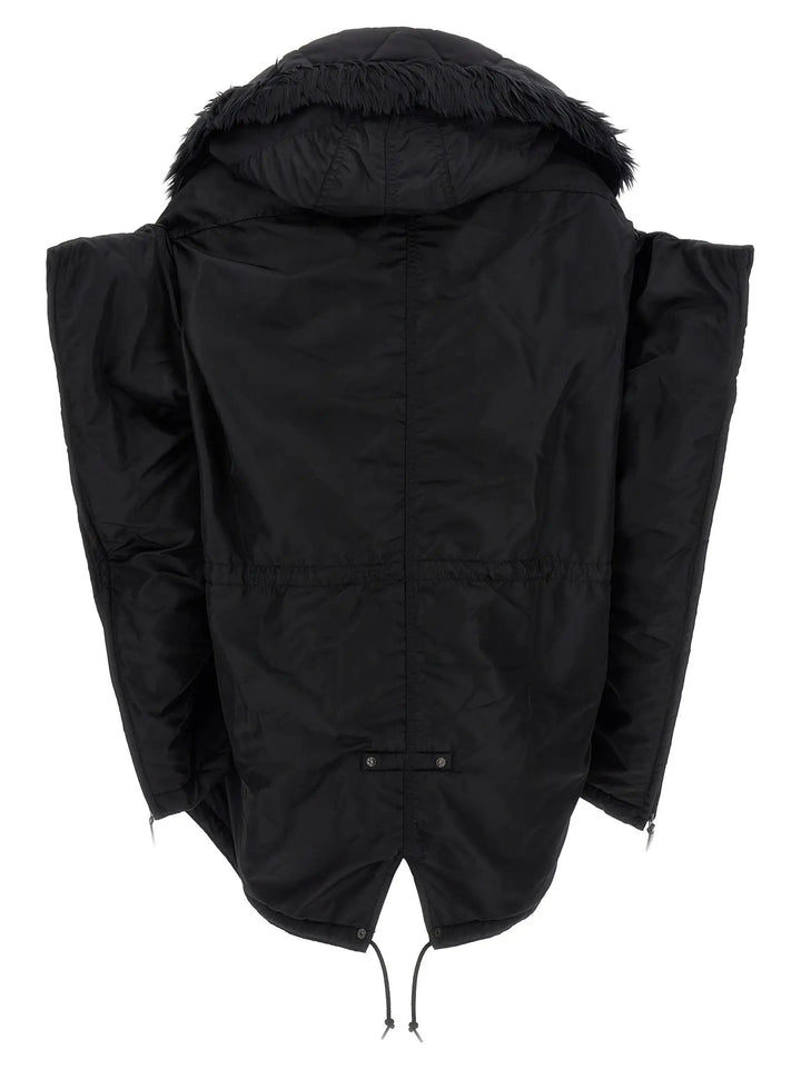 Junya Watanabe Black Nylon Full-Length Jacket