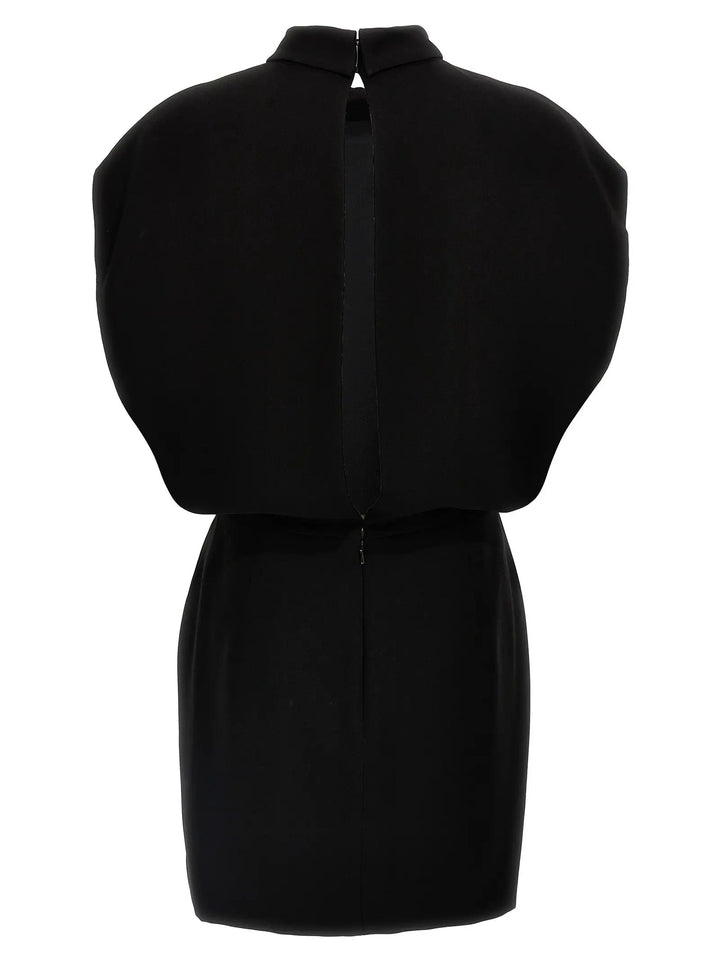 Max Mara Black Triacetate Short Dress