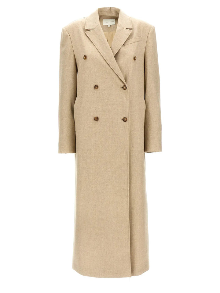 Loulou De Saison Beige Virgin Wool Coat