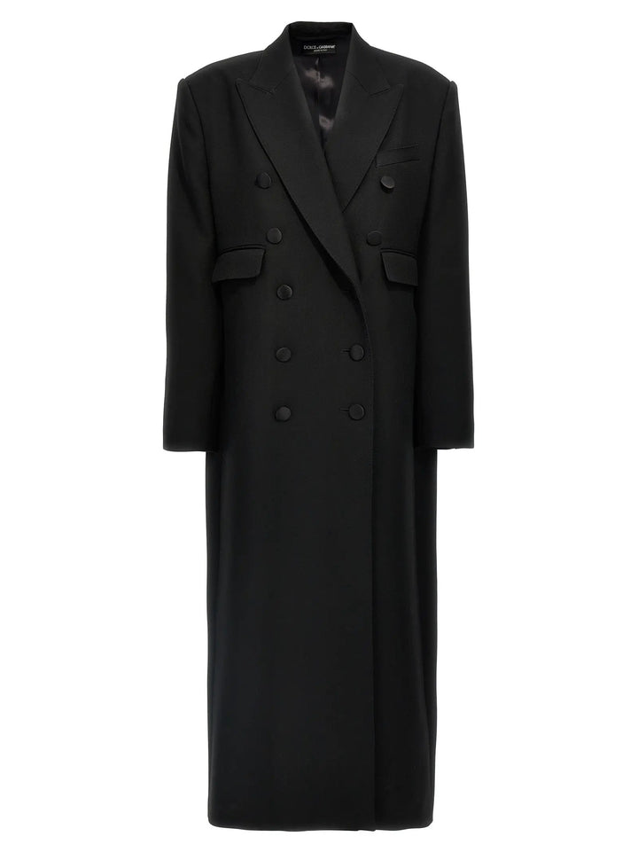 Dolce &amp; Gabbana Black Virgin Wool Coat